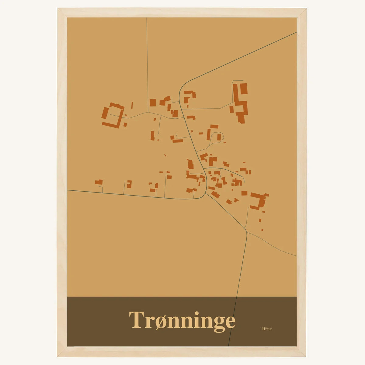 Trønninge plakat – Firkantet 2026 – Lys pastel brun