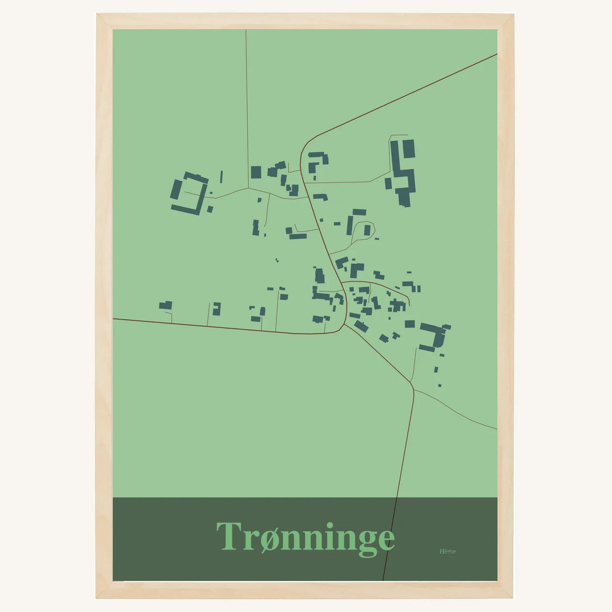 Trønninge plakat – Firkantet 2026 – Lys pastel grøn
