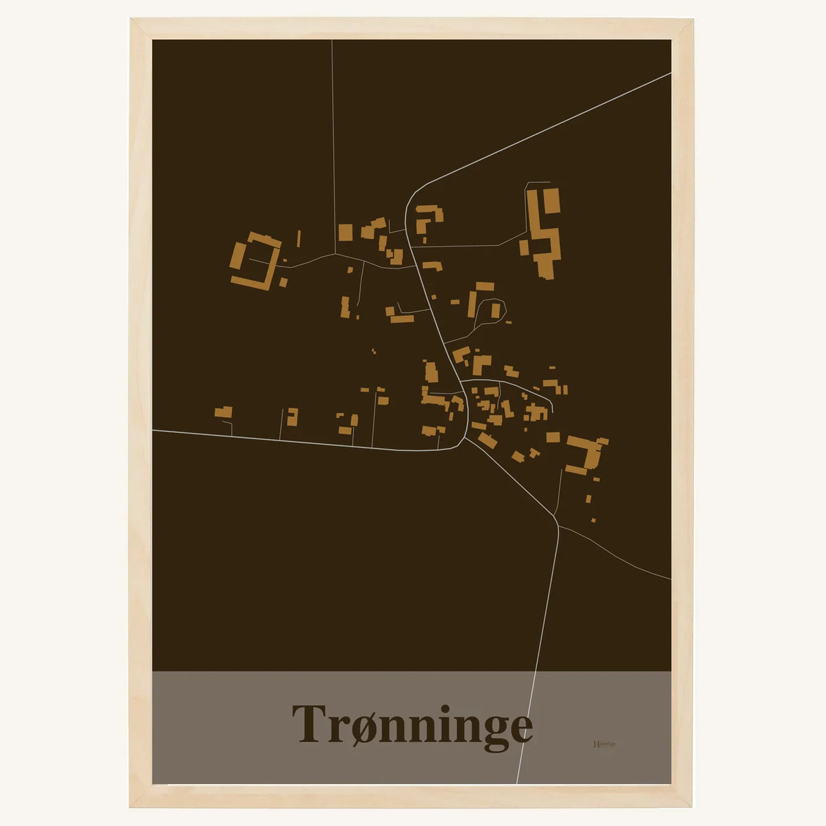 Trønninge plakat – Firkantet 2026 – Mørk brun