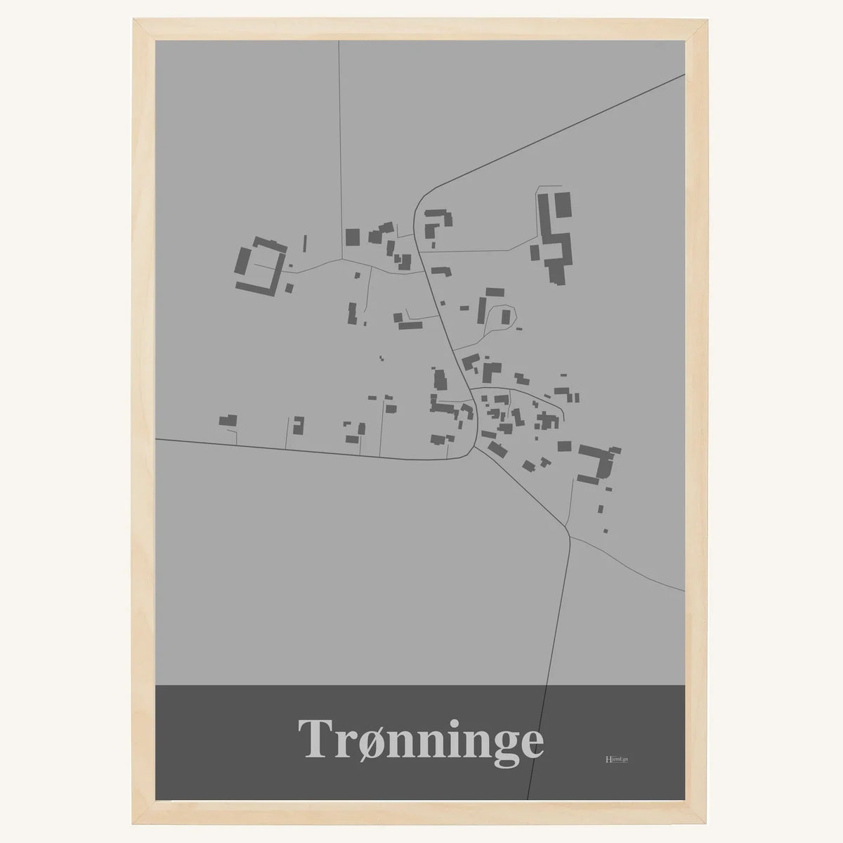 Trønninge plakat – Firkantet 2026 – Lys pastel grå