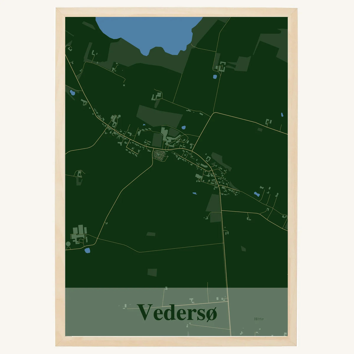 Vedersø plakat – Firkantet 2026 – Mørk grøn