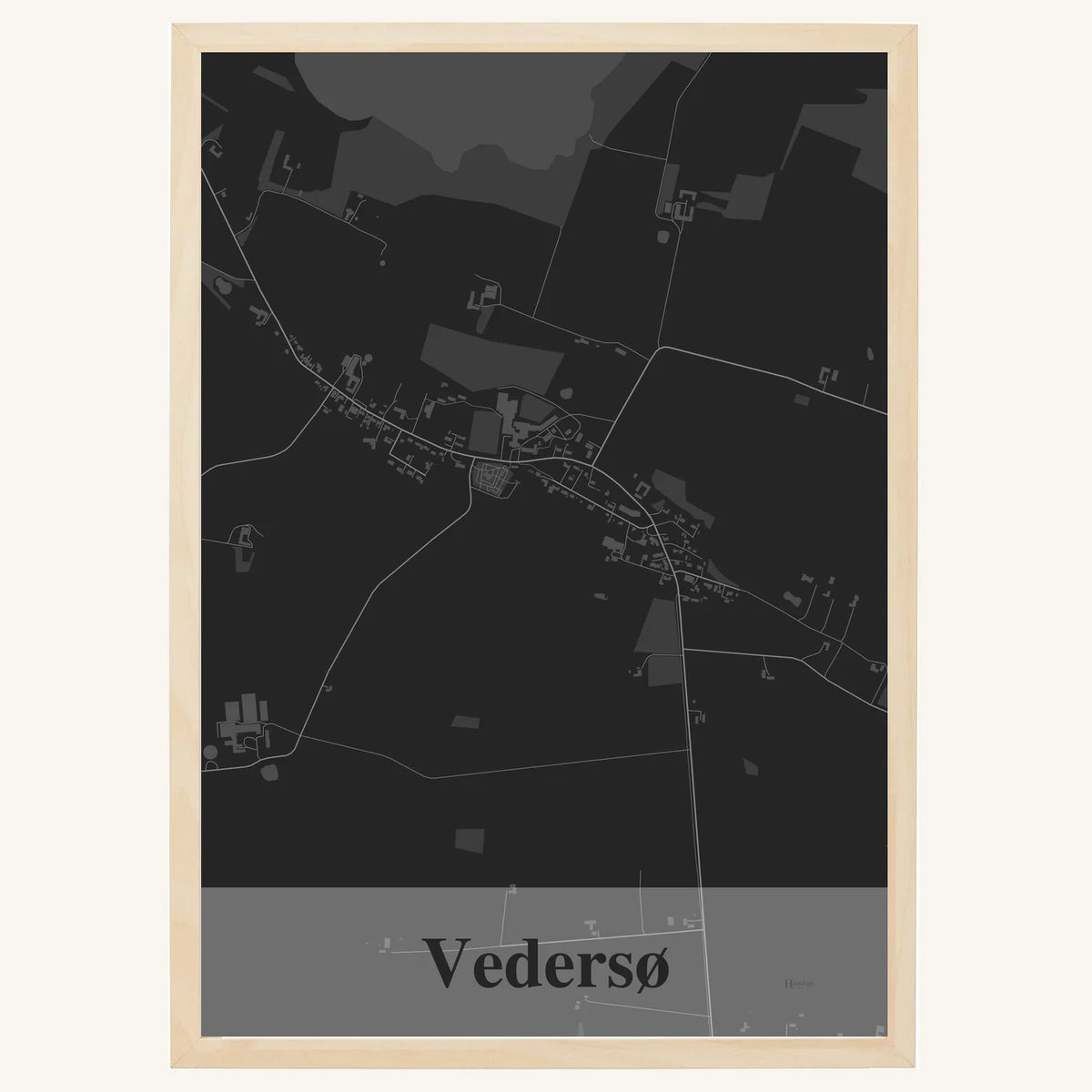 Vedersø plakat – Firkantet 2026 – Mørk grå