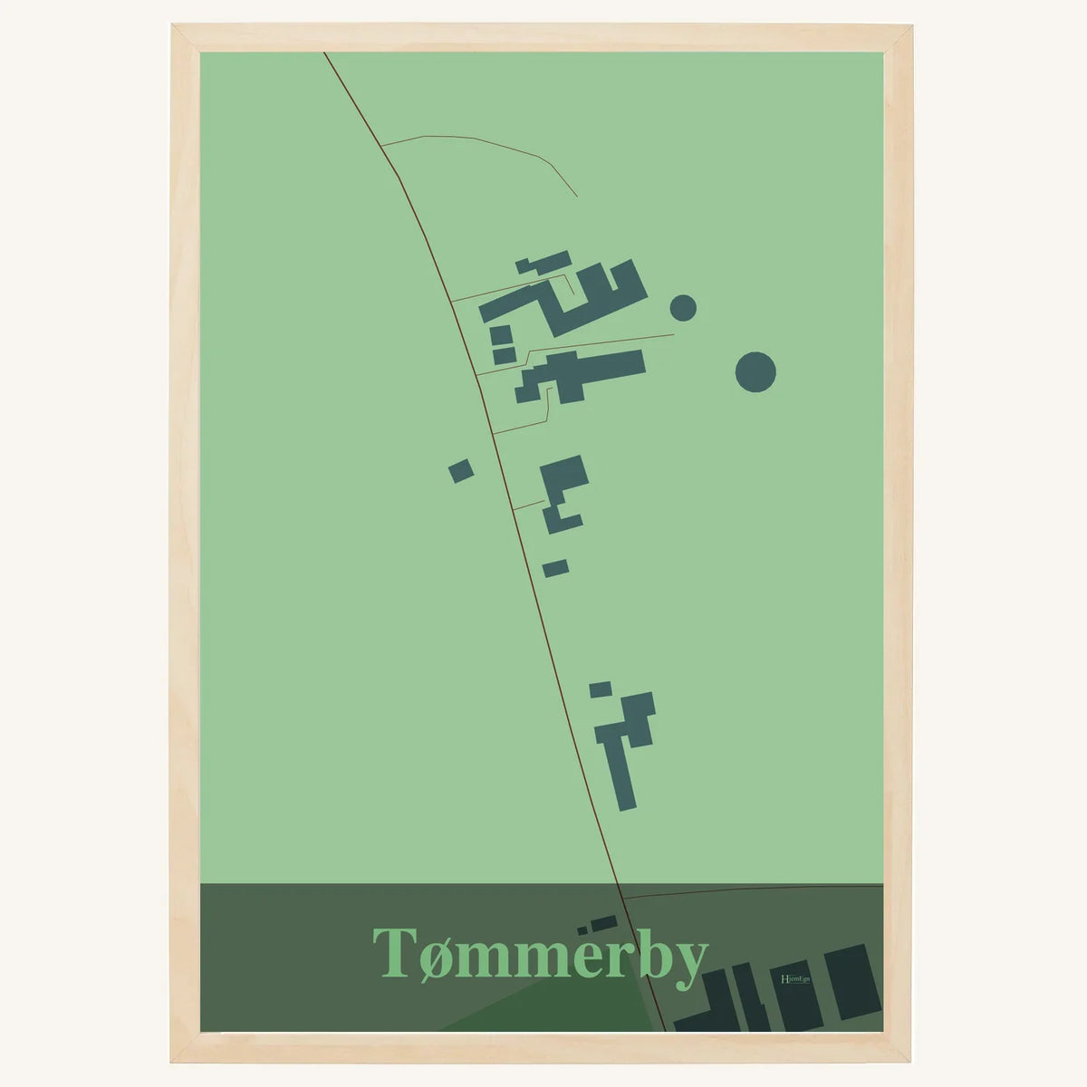 Tømmerby plakat – Firkantet 2026 – Lys pastel grøn