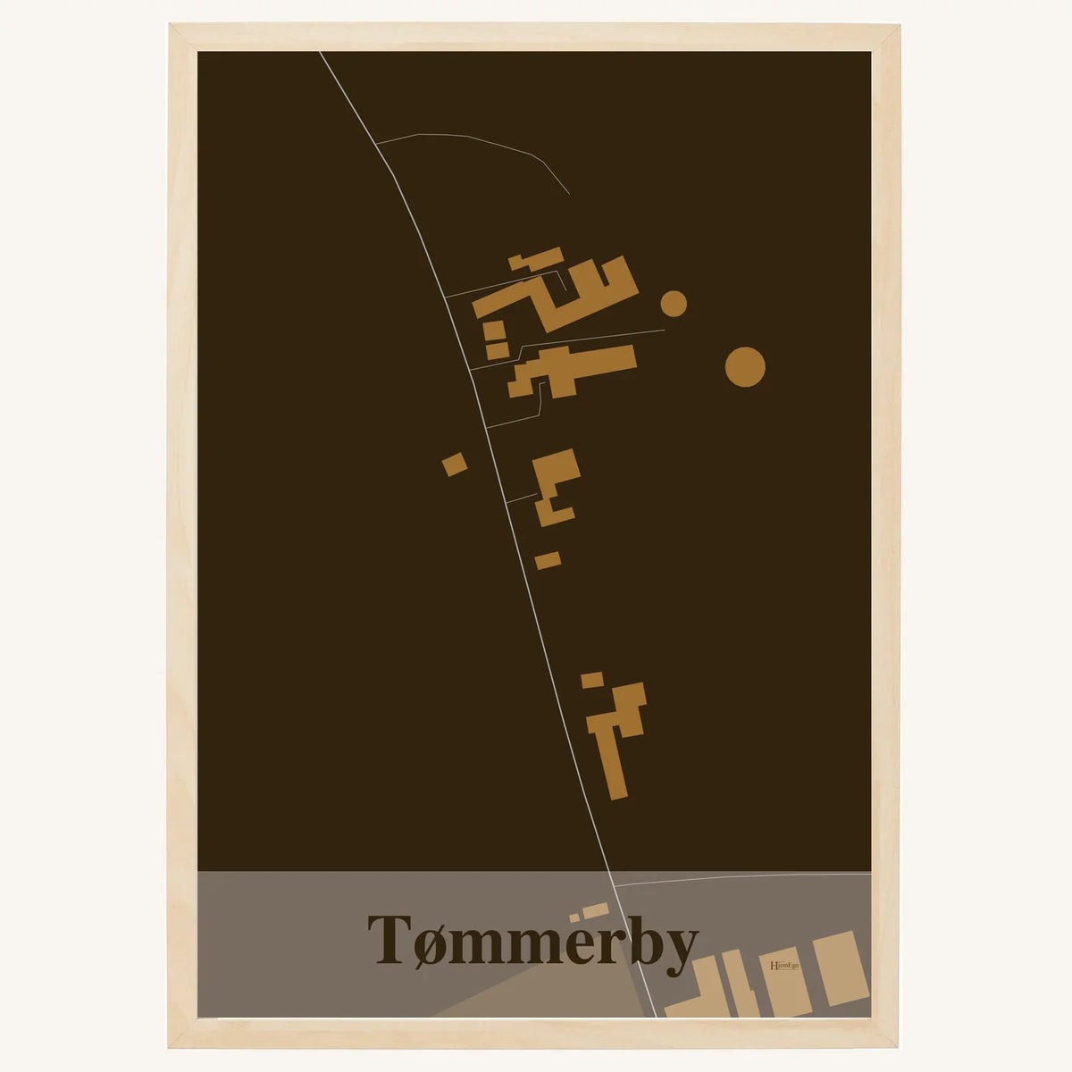 Tømmerby plakat – Firkantet 2026 – Mørk brun