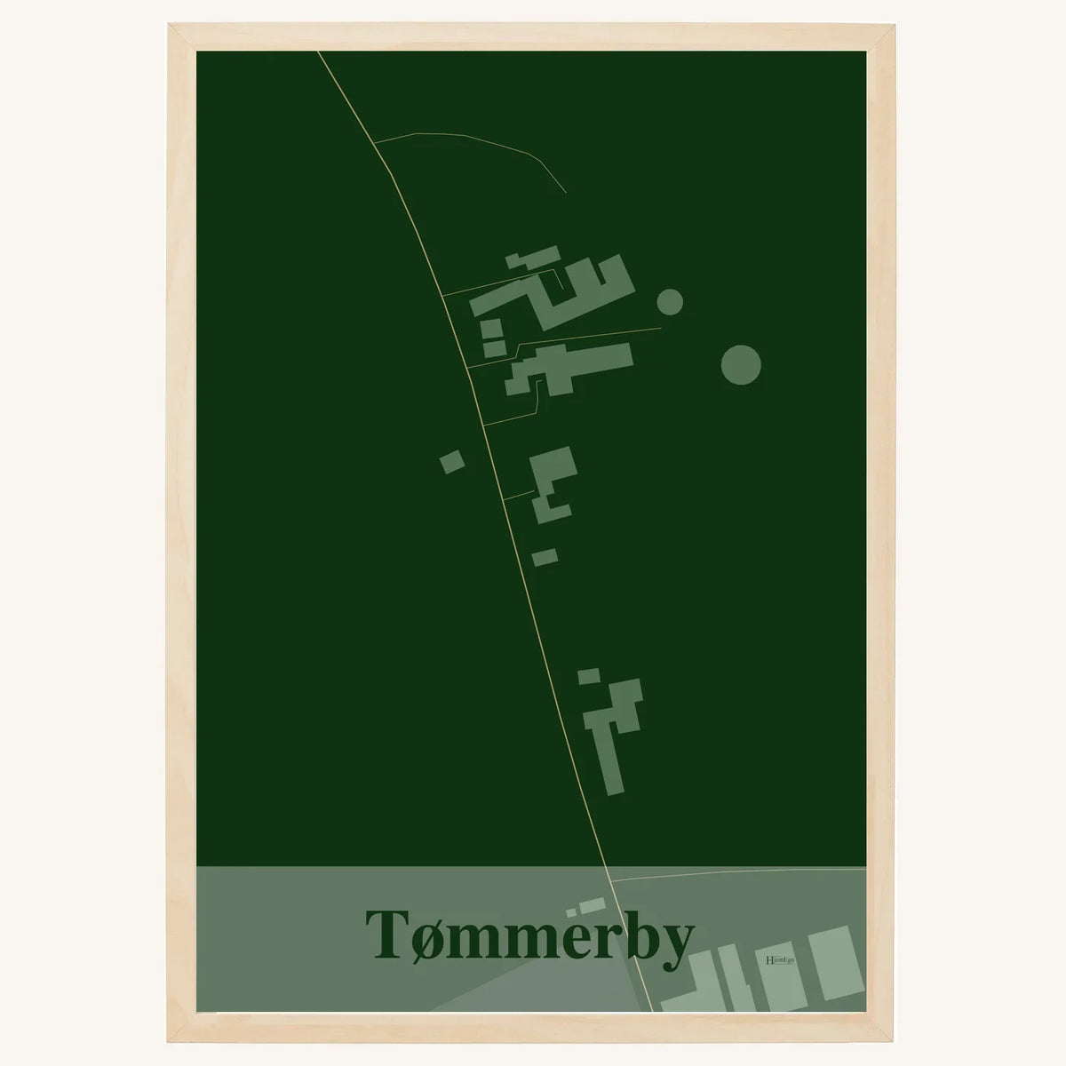 Tømmerby plakat – Firkantet 2026 – Mørk grøn