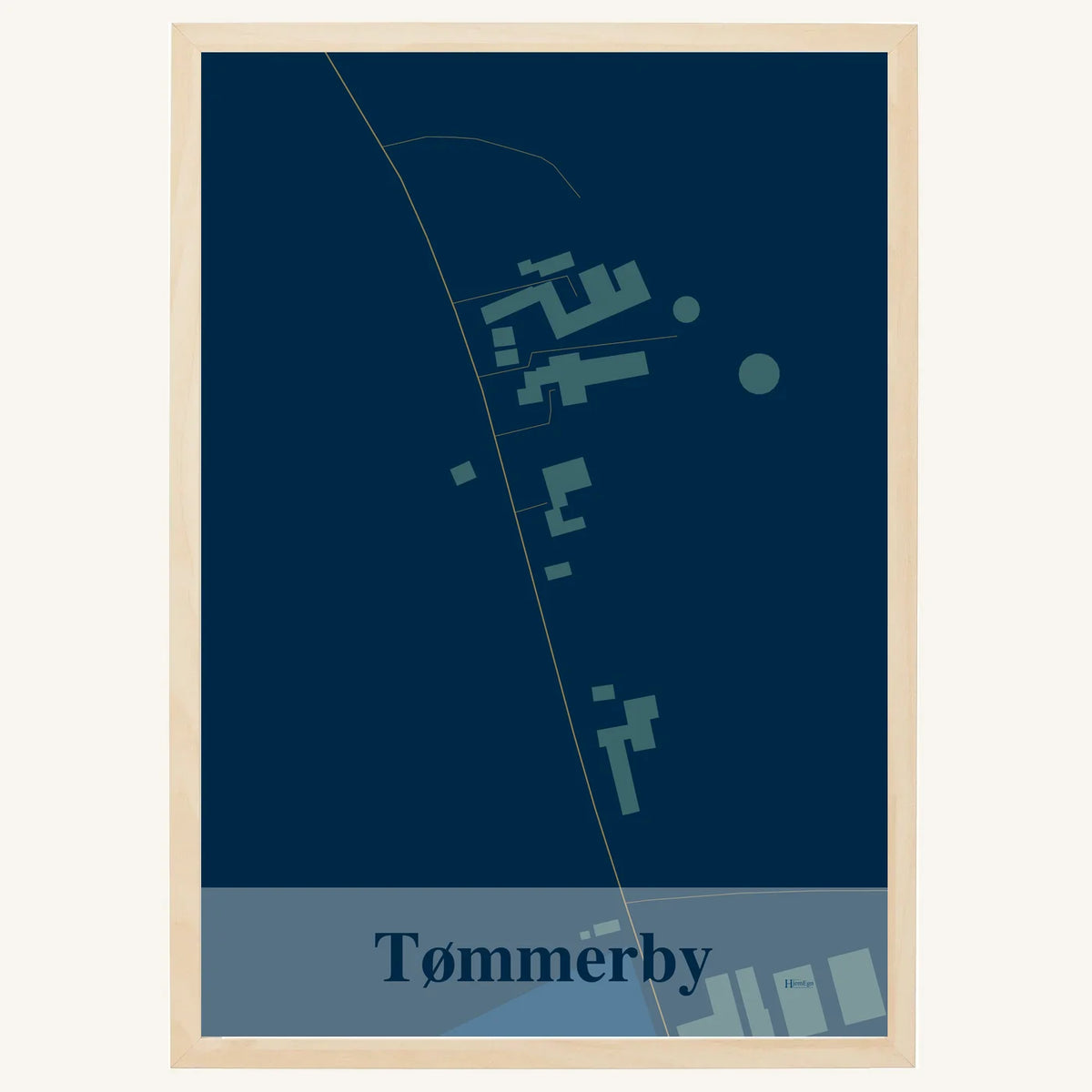 Tømmerby plakat – Firkantet 2026 – Mørk blå