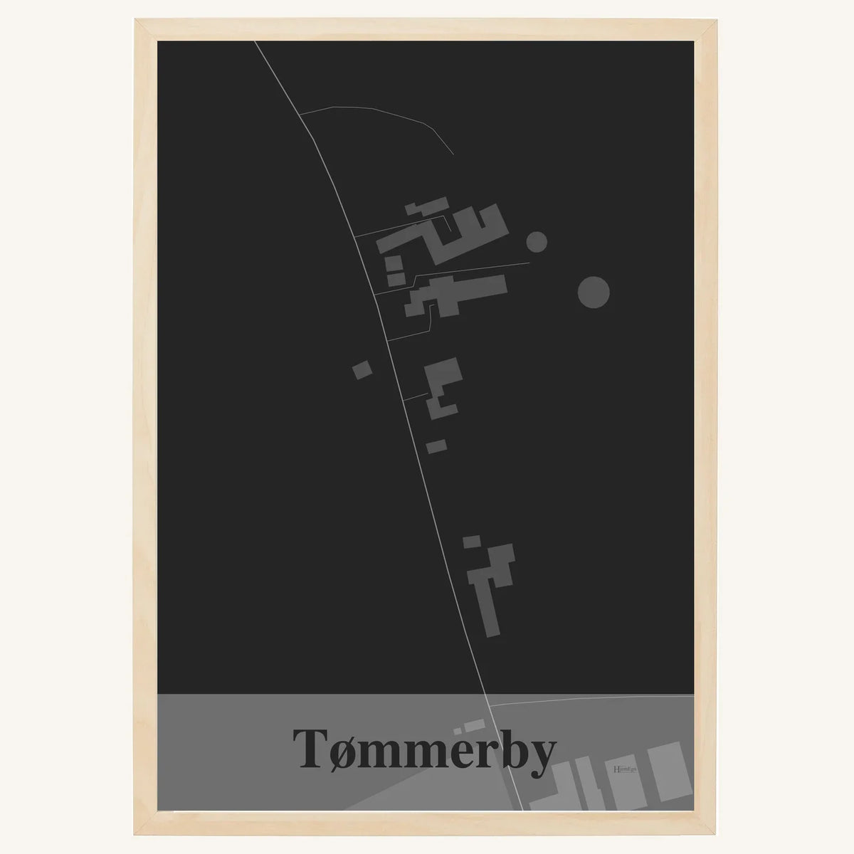 Tømmerby plakat – Firkantet 2026 – Mørk grå