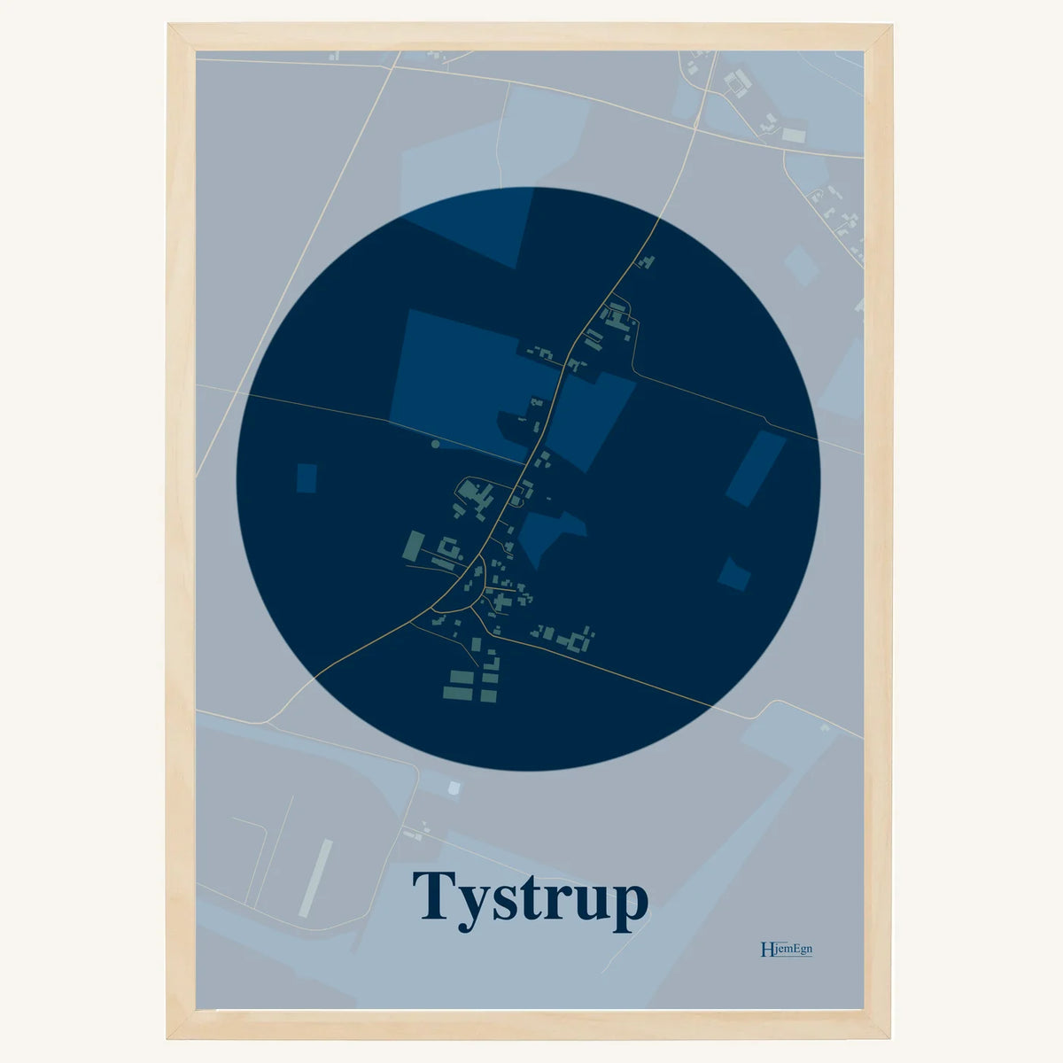 Tystrup plakat – Centrum 2026 – Mørk blå