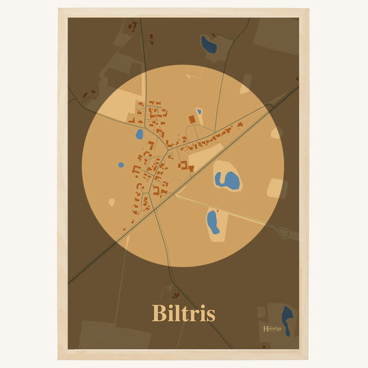 Biltris plakat – Centrum 2026 – Lys pastel brun