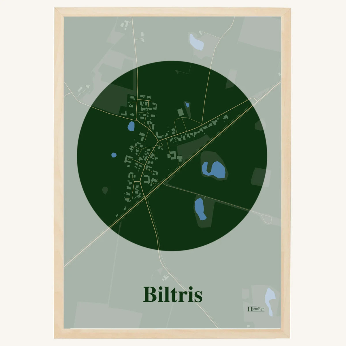 Biltris plakat – Centrum 2026 – Mørk grøn