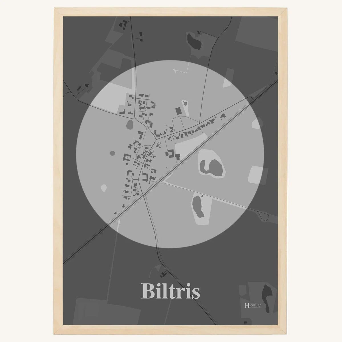 Biltris plakat – Centrum 2026 – Lys pastel grå