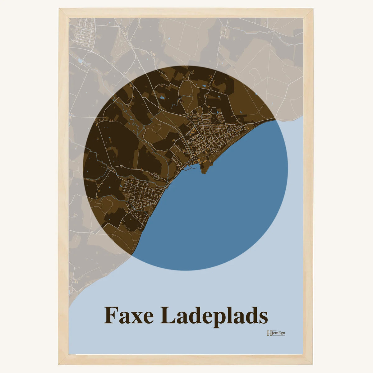 Faxe Ladeplads plakat – Centrum 2026 – Mørk brun