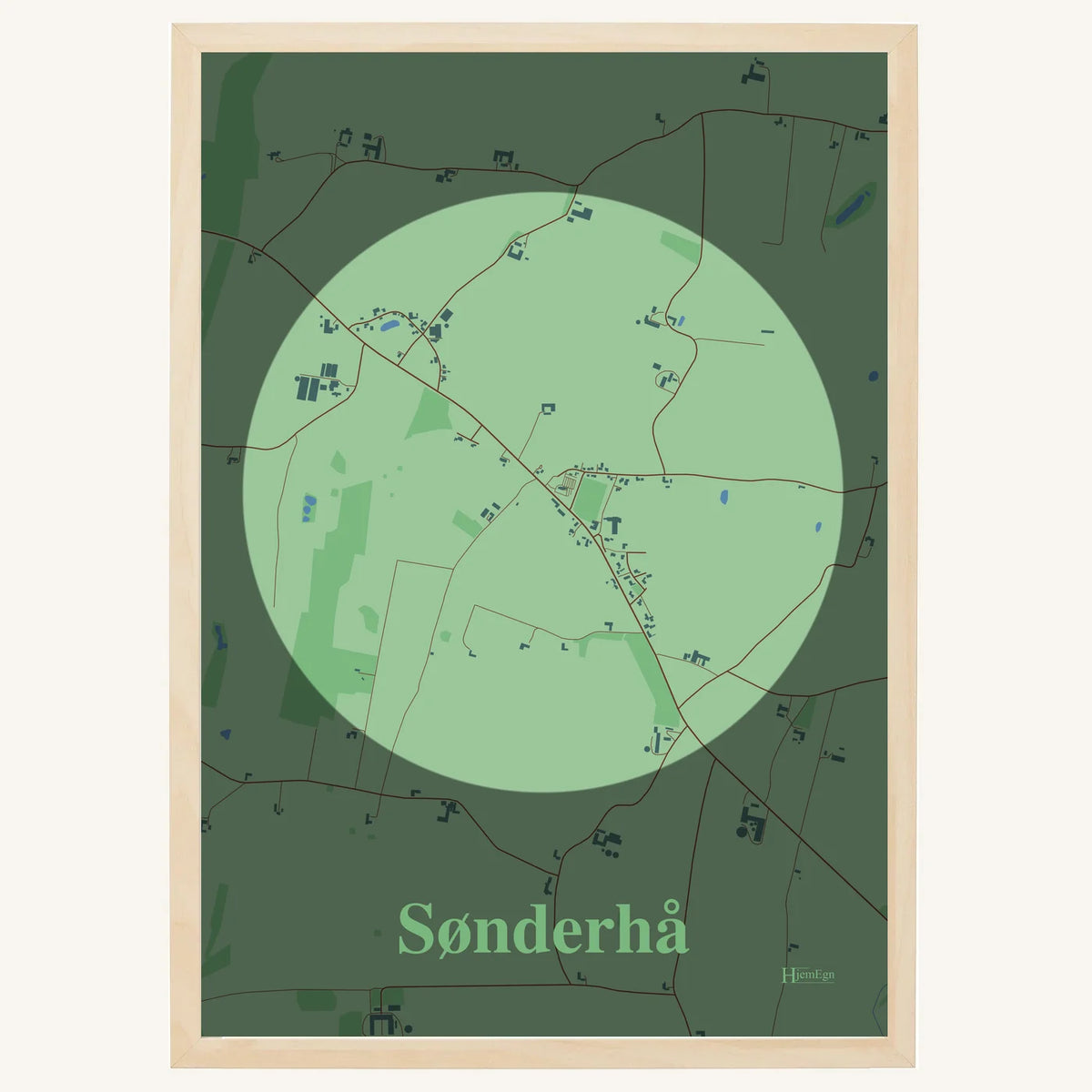 Sønderhå plakat – Centrum 2026 – Lys pastel grøn