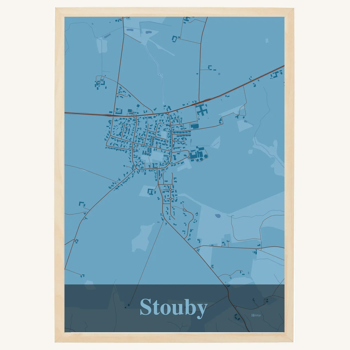 Stouby plakat – Firkantet 2026 – Lys pastel blå