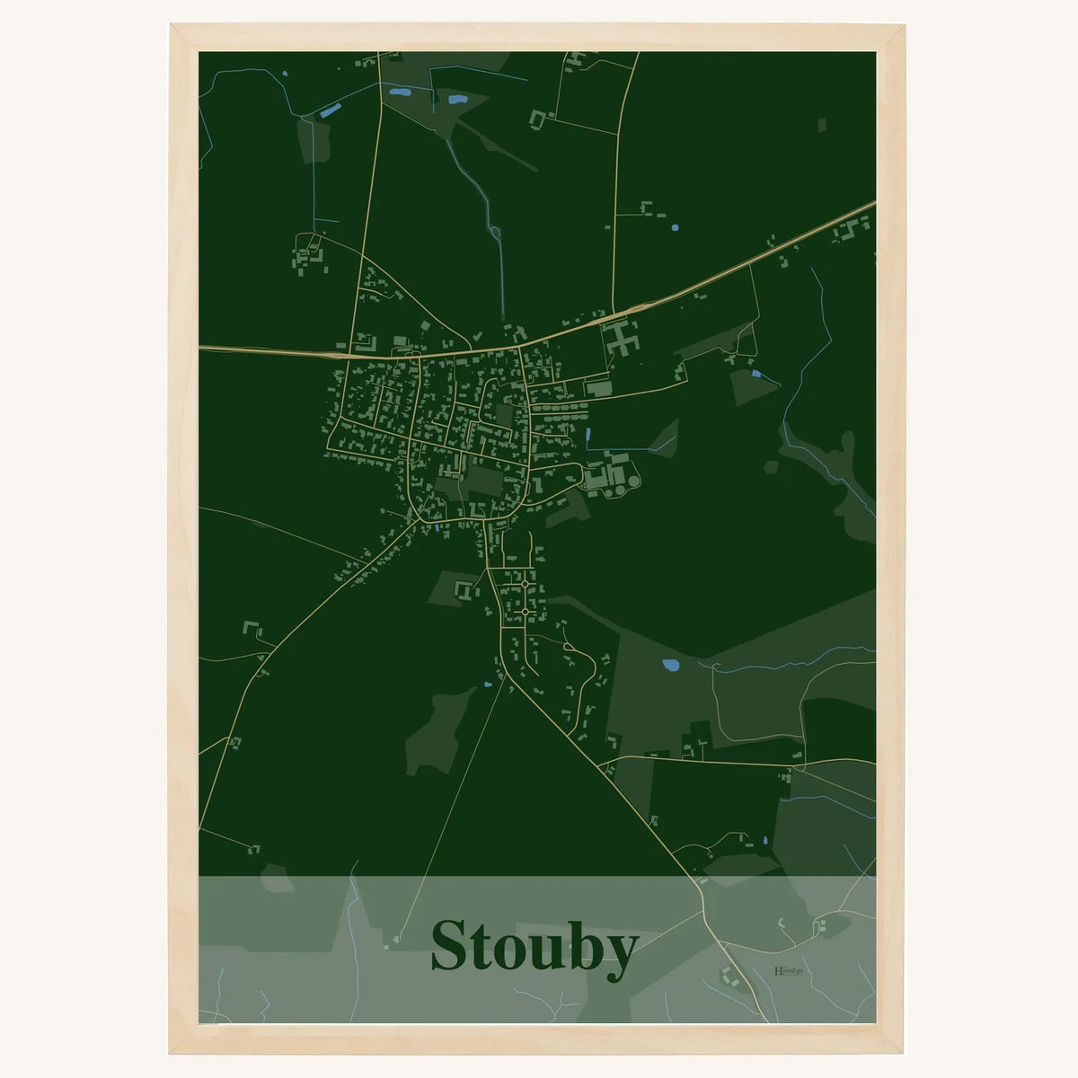 Stouby plakat – Firkantet 2026 – Mørk grøn