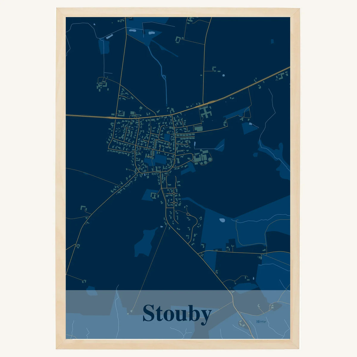 Stouby plakat – Firkantet 2026 – Mørk blå