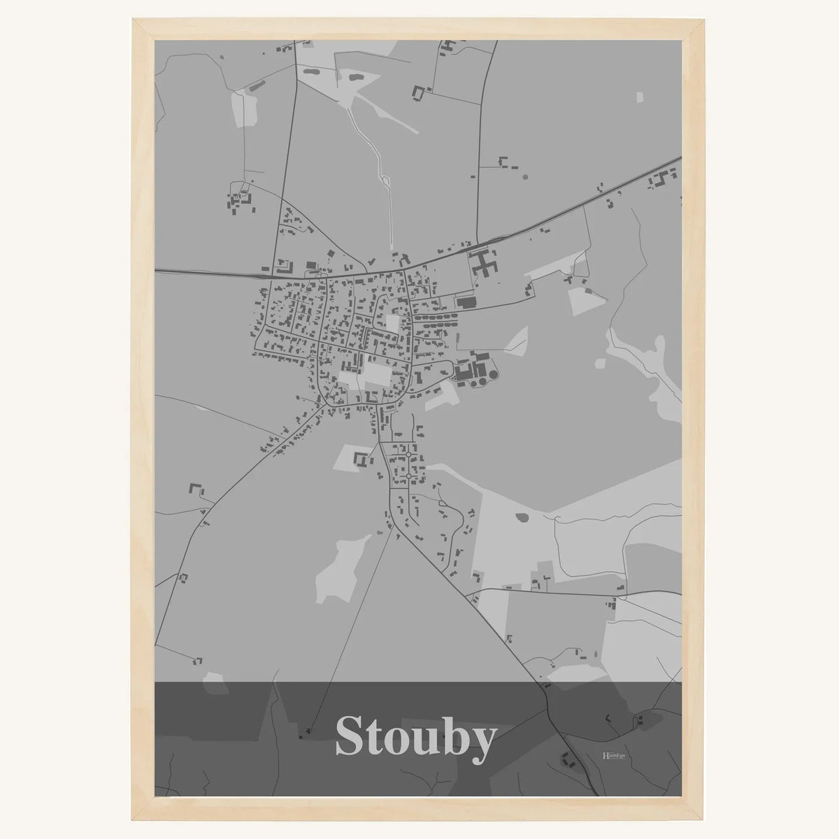 Stouby plakat – Firkantet 2026 – Lys pastel grå