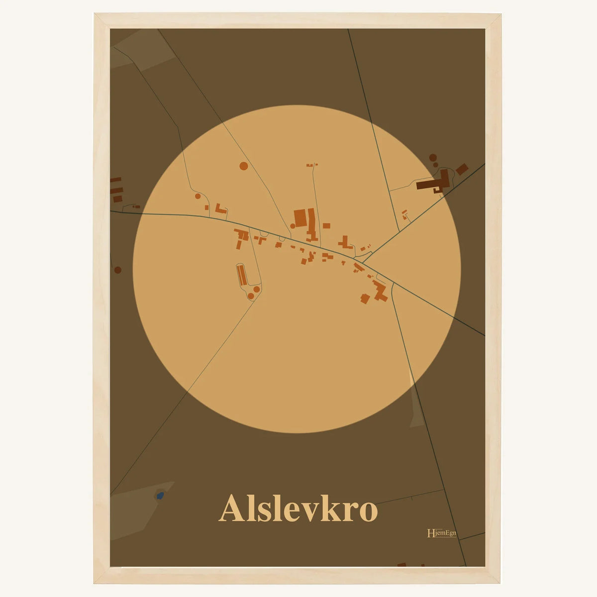 Alslevkro plakat – Centrum 2026 – Lys pastel brun