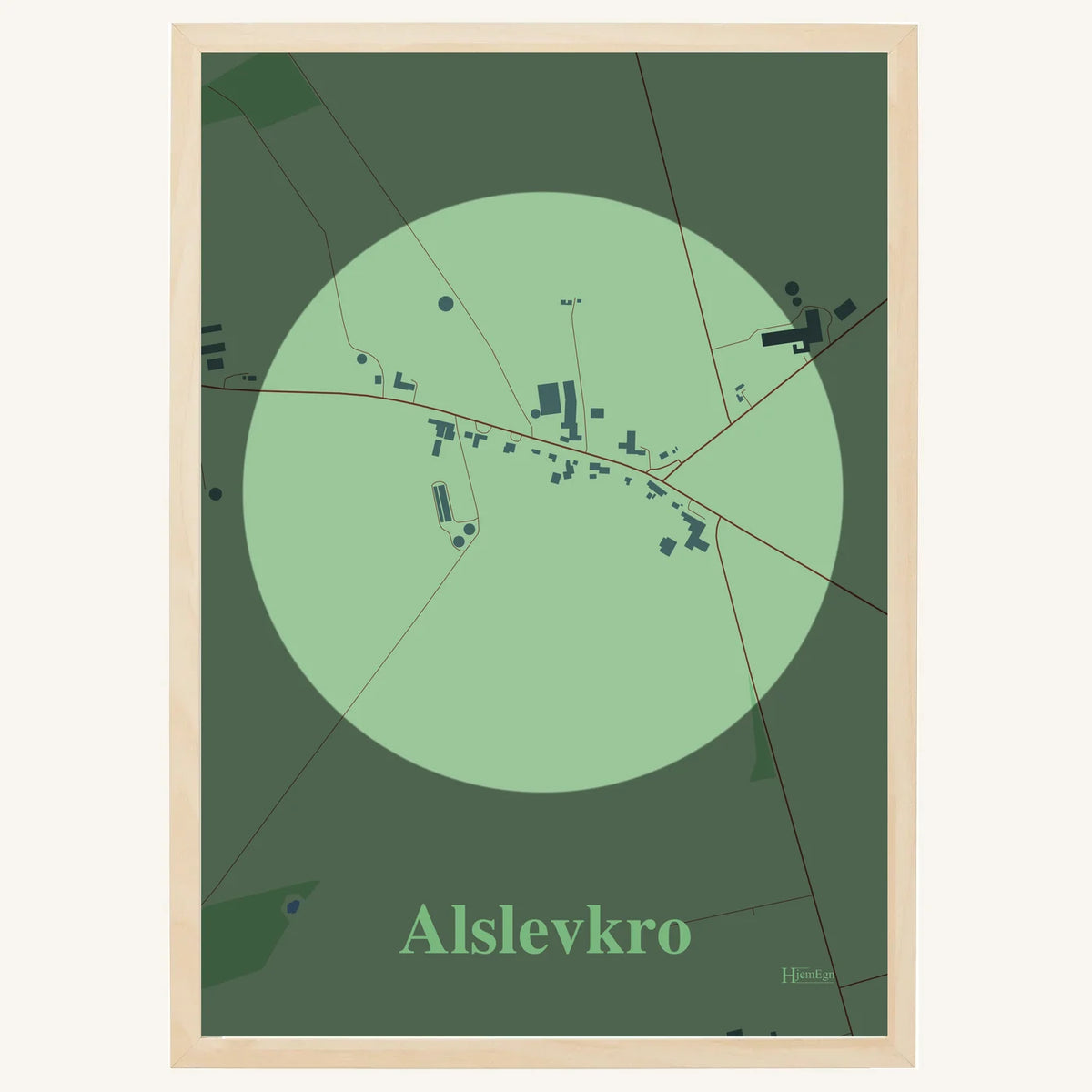 Alslevkro plakat – Centrum 2026 – Lys pastel grøn