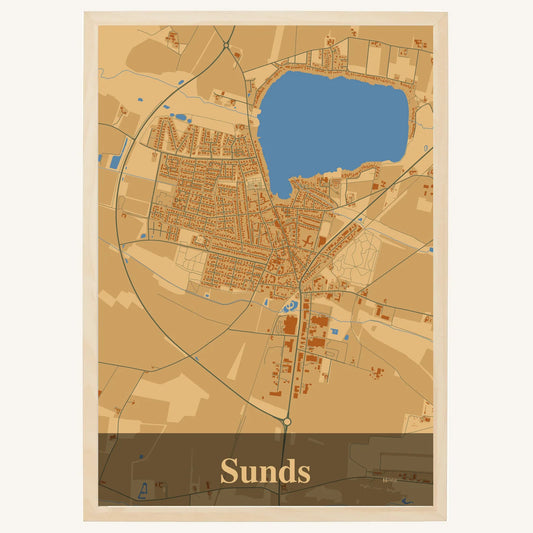 Sunds plakat – Firkantet 2026 – Lys pastel brun