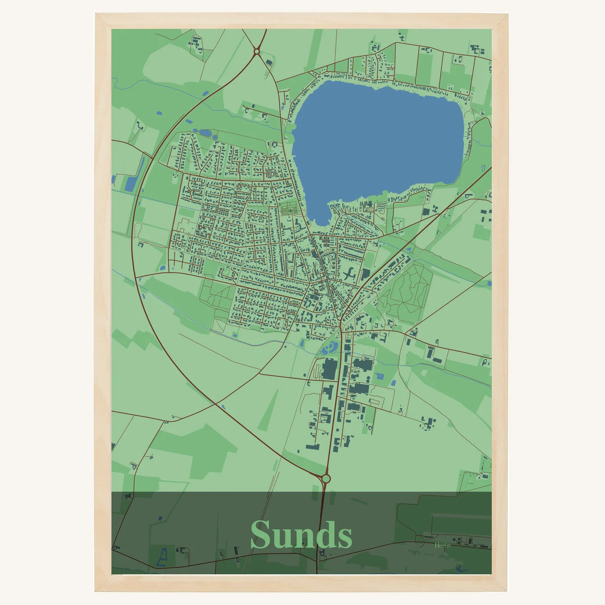 Sunds plakat – Firkantet 2026 – Lys pastel grøn