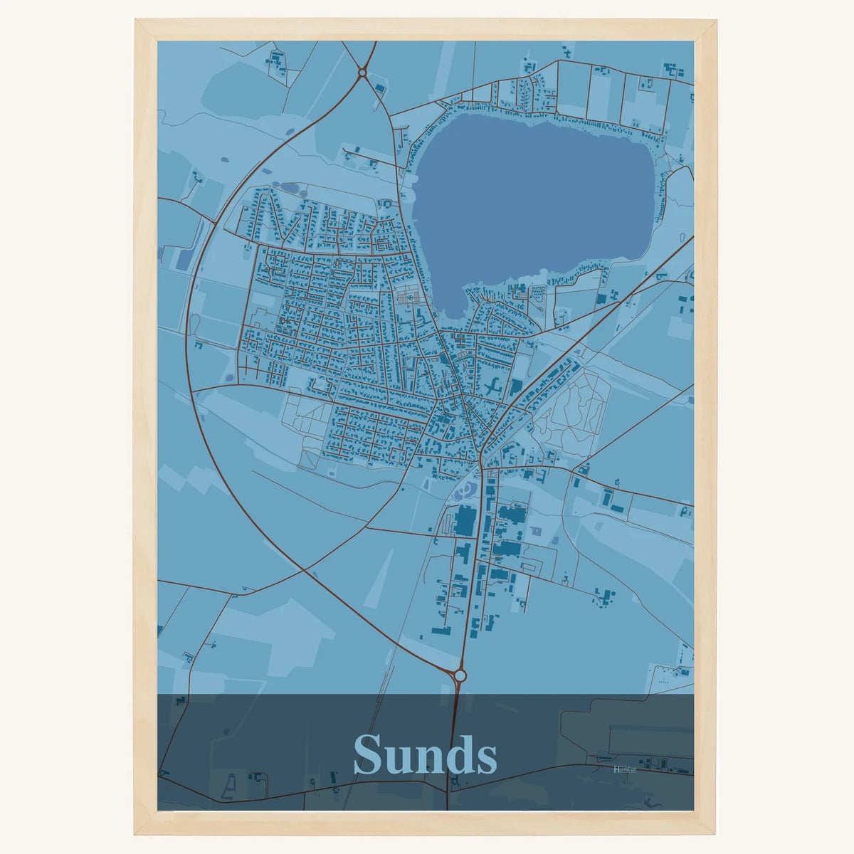 Sunds plakat – Firkantet 2026 – Lys pastel blå