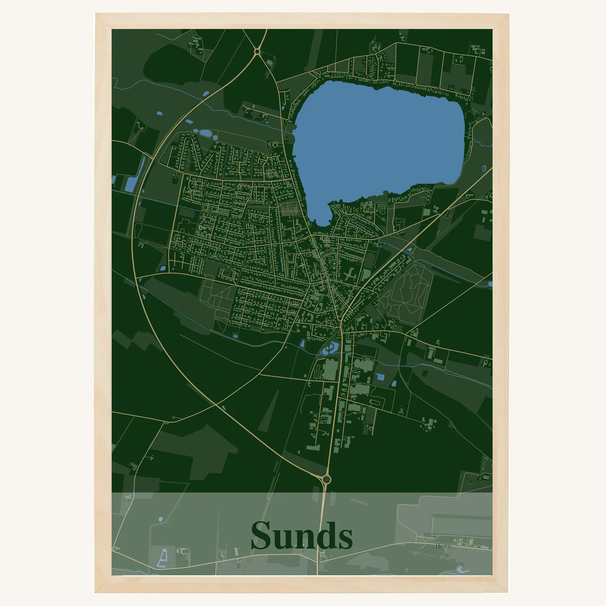 Sunds plakat – Firkantet 2026 – Mørk grøn