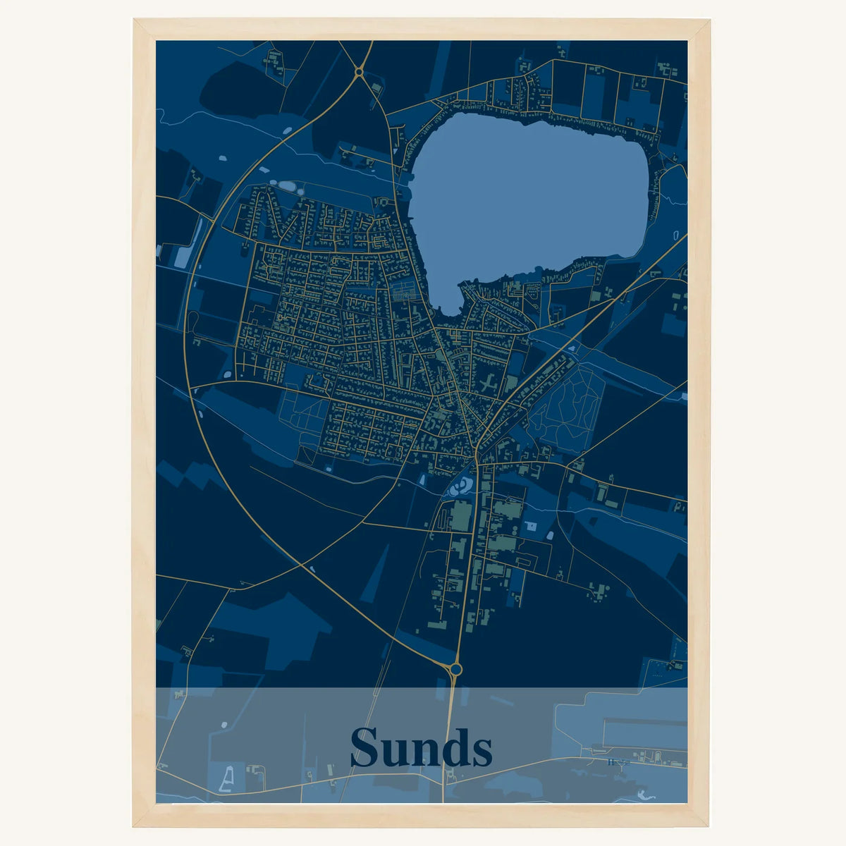 Sunds plakat – Firkantet 2026 – Mørk blå
