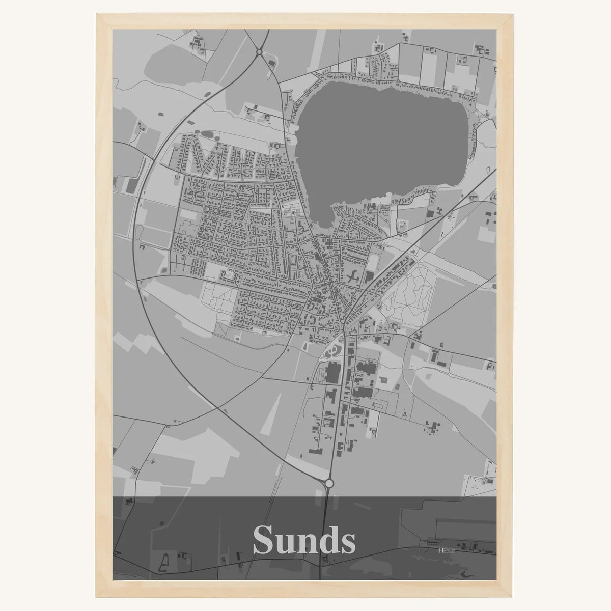 Sunds plakat – Firkantet 2026 – Lys pastel grå