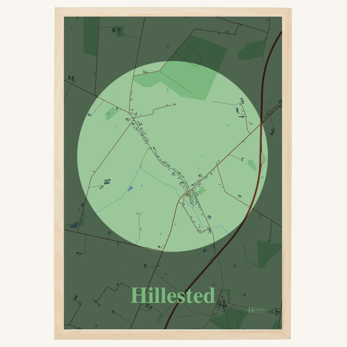 Hillested plakat – Centrum 2026 – Lys pastel grøn