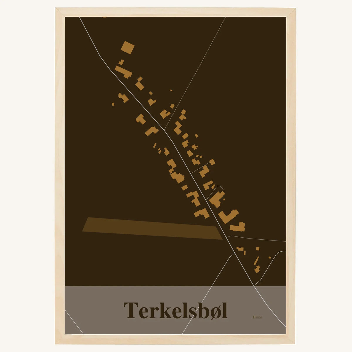 Terkelsbøl plakat – Firkantet 2026 – Mørk brun