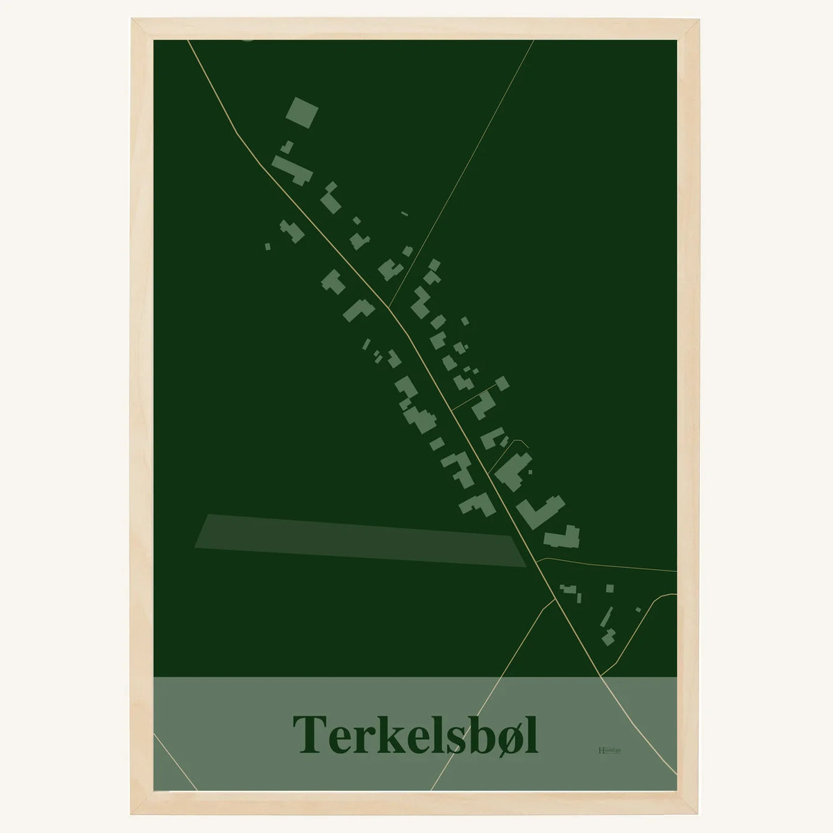 Terkelsbøl plakat – Firkantet 2026 – Mørk grøn