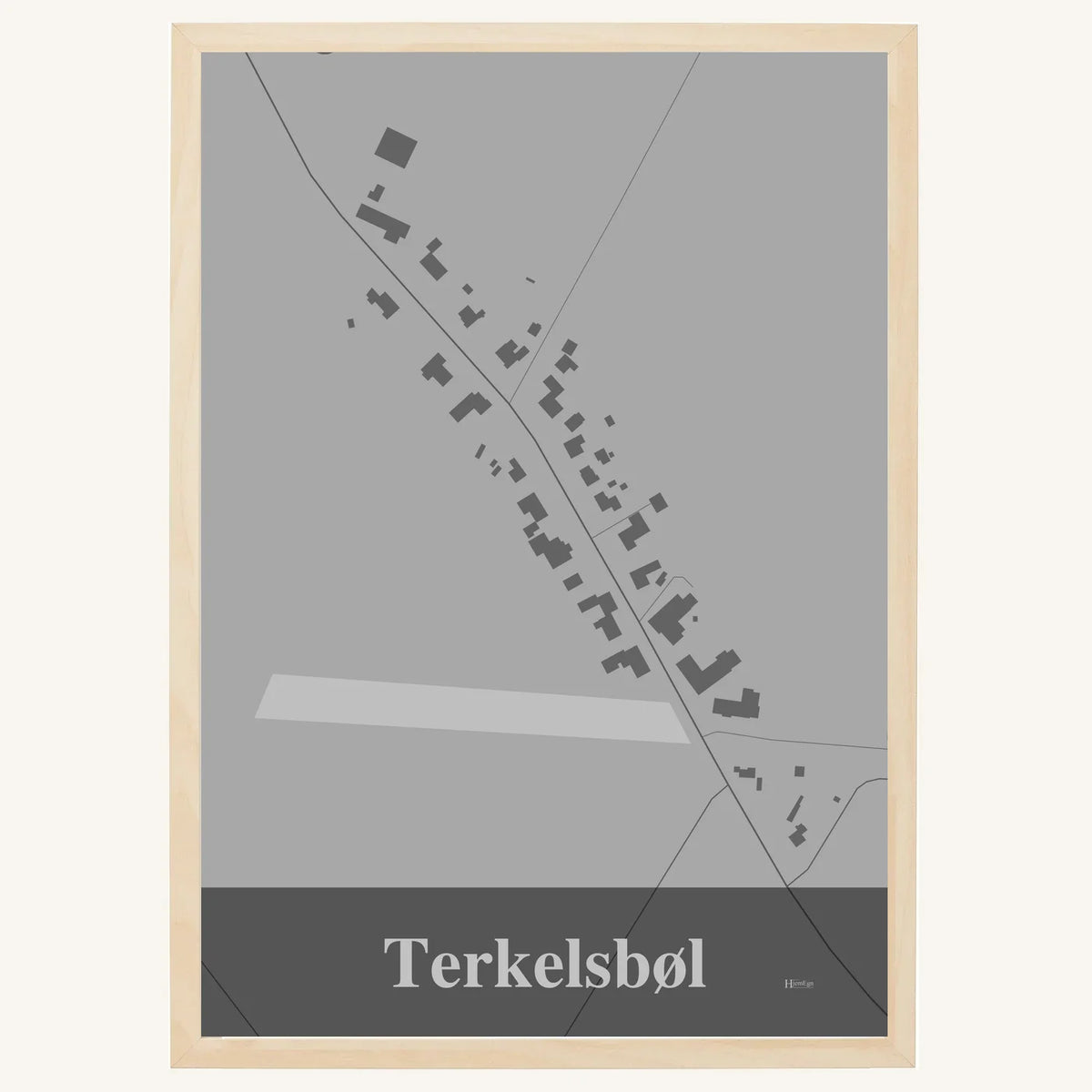 Terkelsbøl plakat – Firkantet 2026 – Lys pastel grå