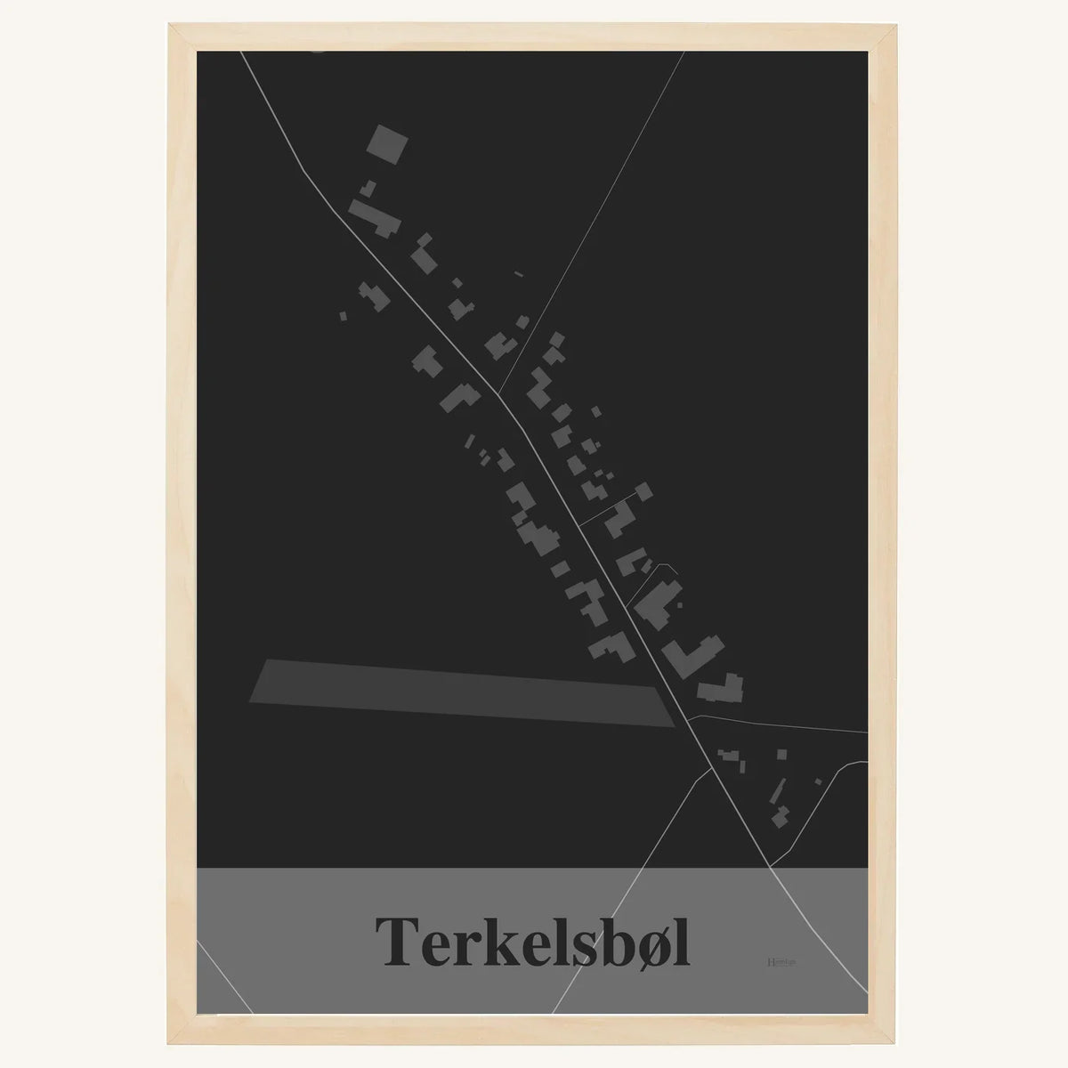 Terkelsbøl plakat – Firkantet 2026 – Mørk grå