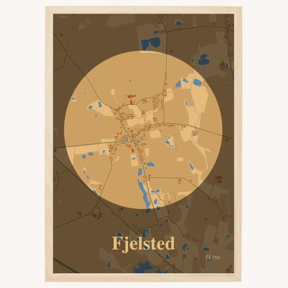 Fjelsted plakat – Centrum 2026 – Lys pastel brun