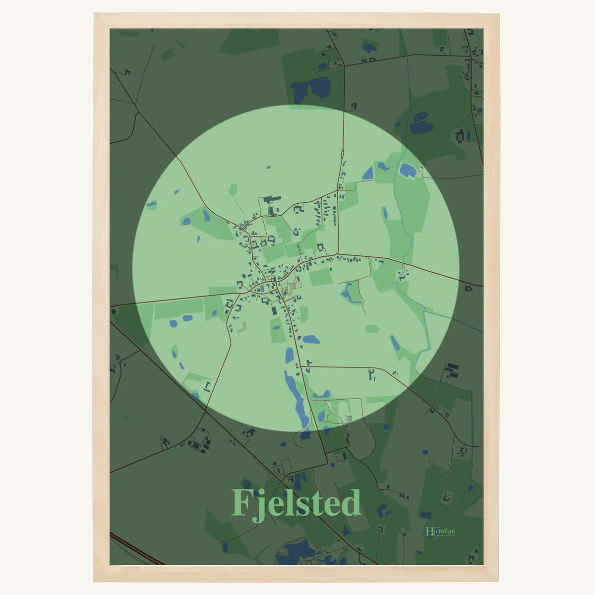 Fjelsted plakat – Centrum 2026 – Lys pastel grøn