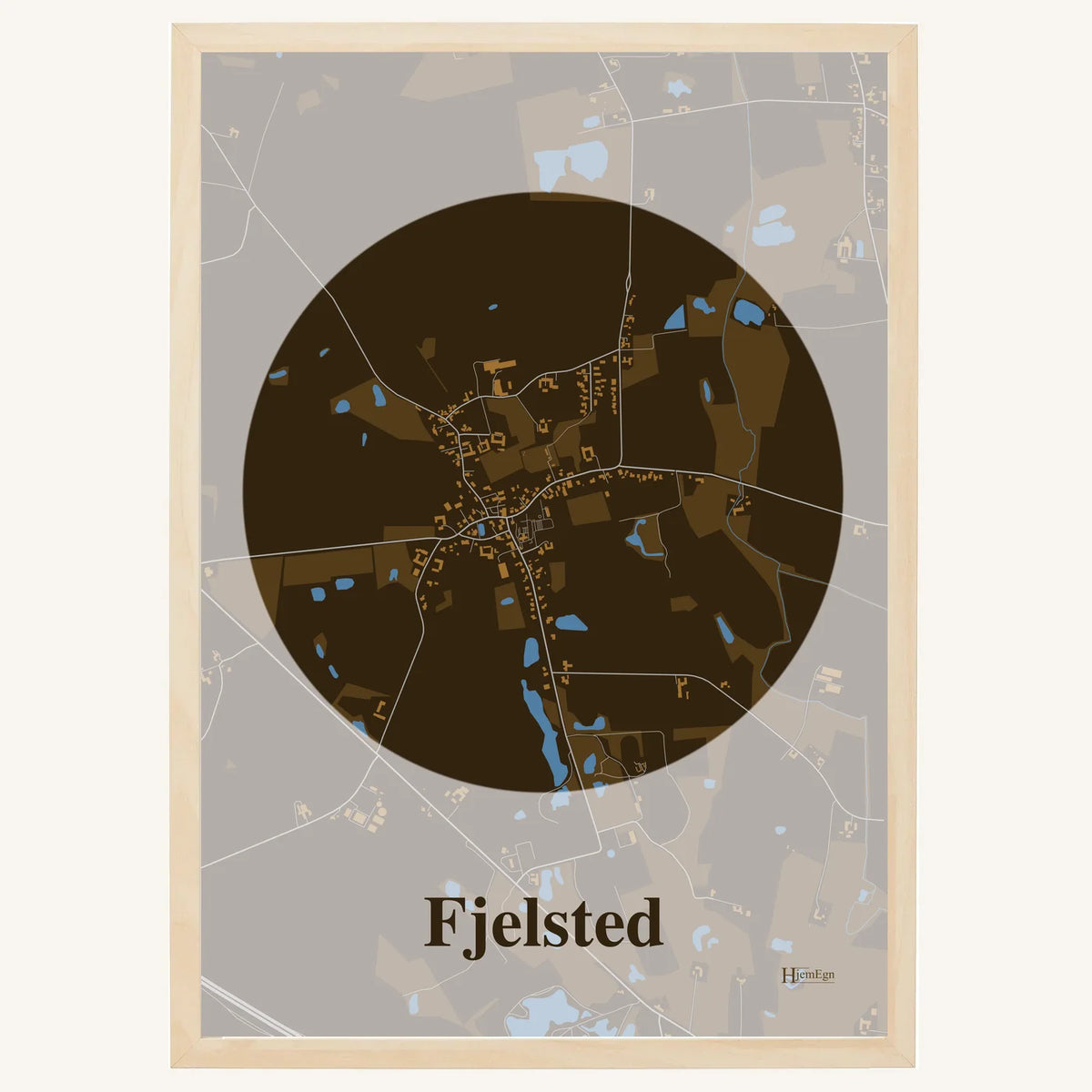 Fjelsted plakat – Centrum 2026 – Mørk brun