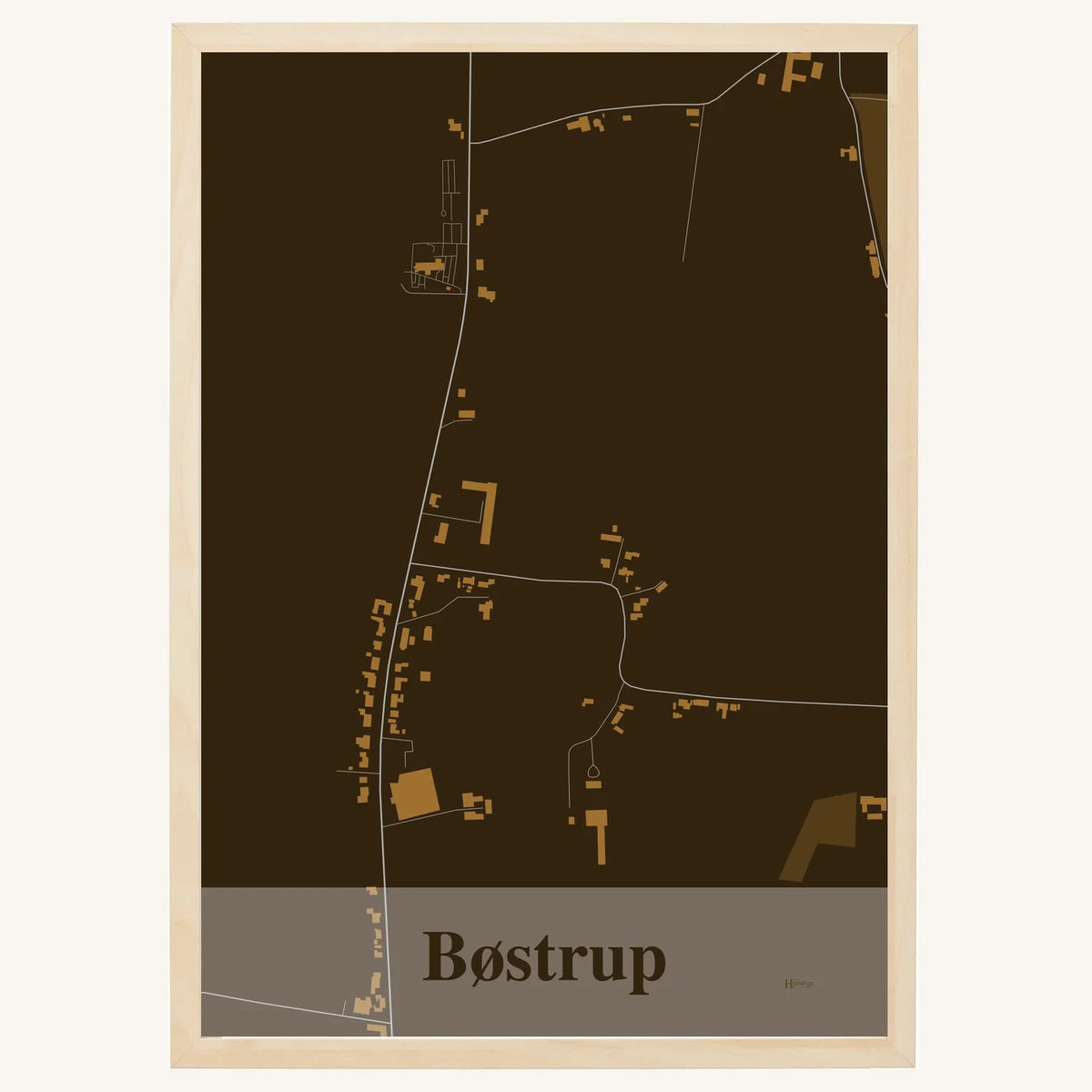 Bøstrup plakat – Firkantet 2026 – Mørk brun