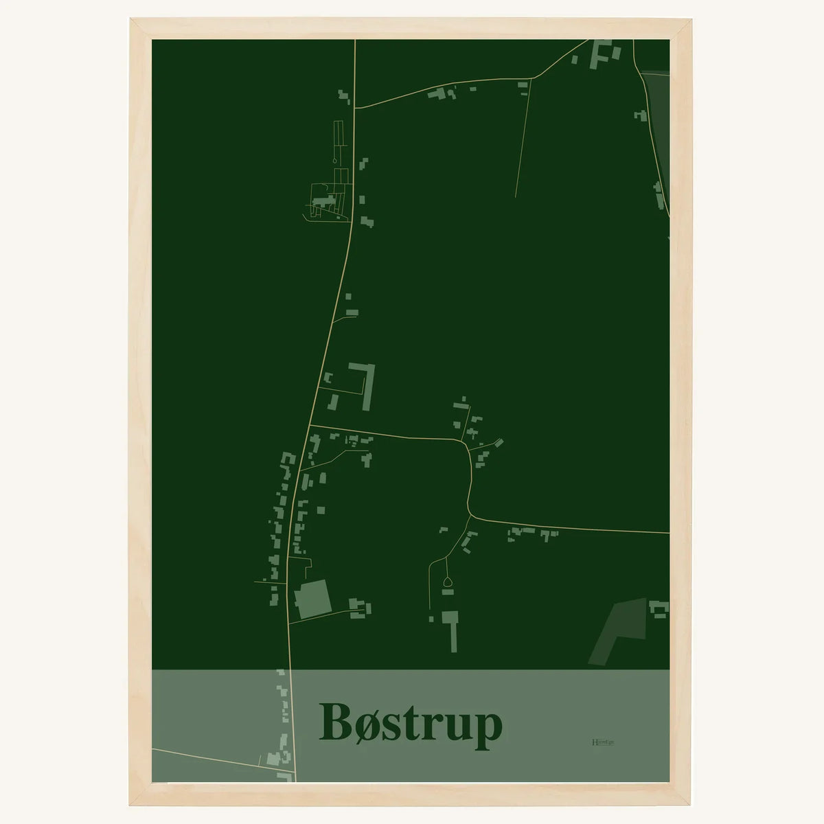 Bøstrup plakat – Firkantet 2026 – Mørk grøn