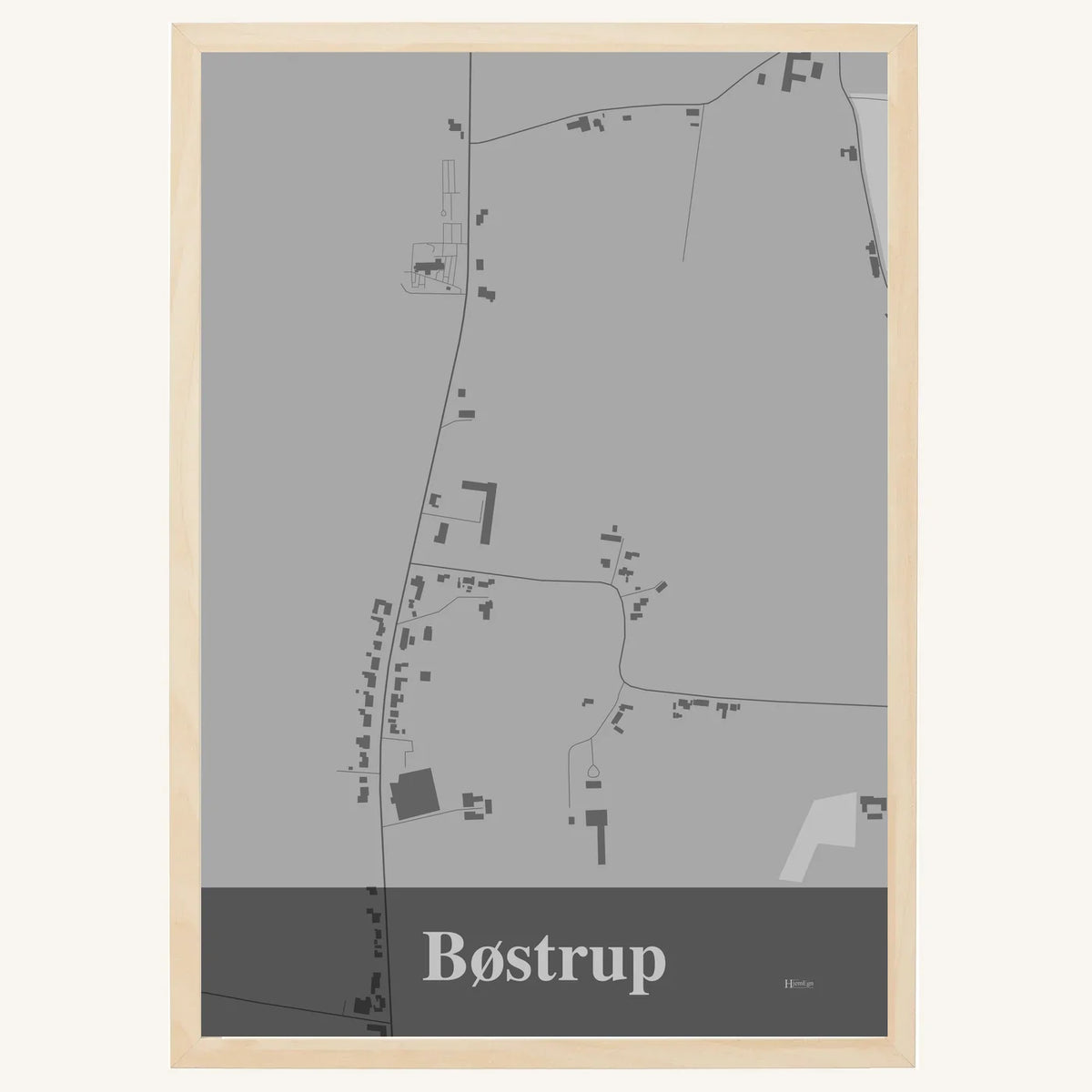 Bøstrup plakat – Firkantet 2026 – Lys pastel grå