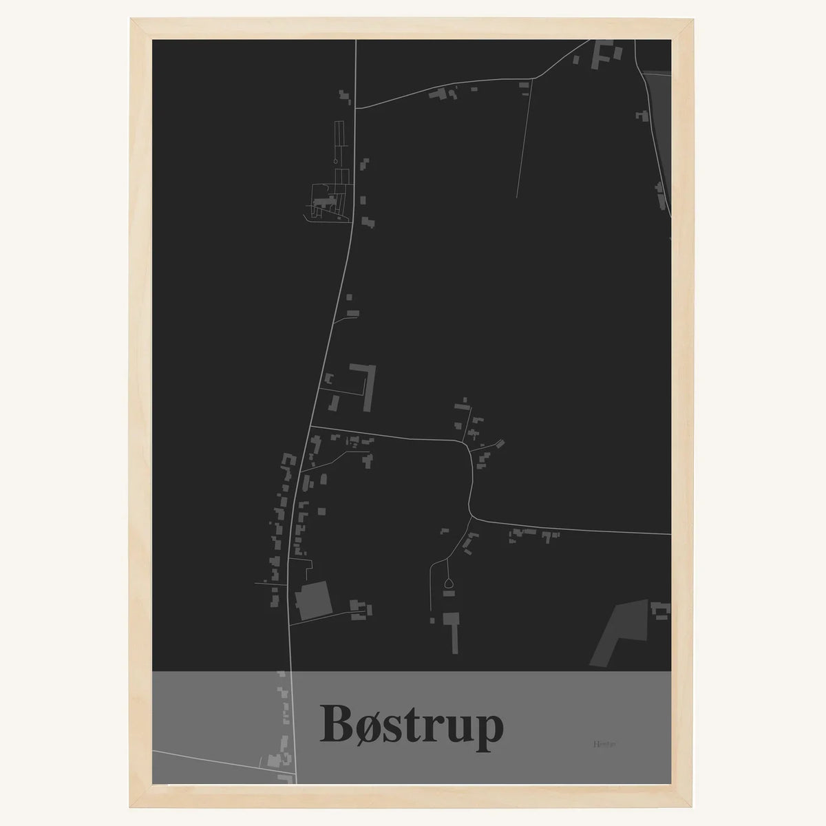 Bøstrup plakat – Firkantet 2026 – Mørk grå