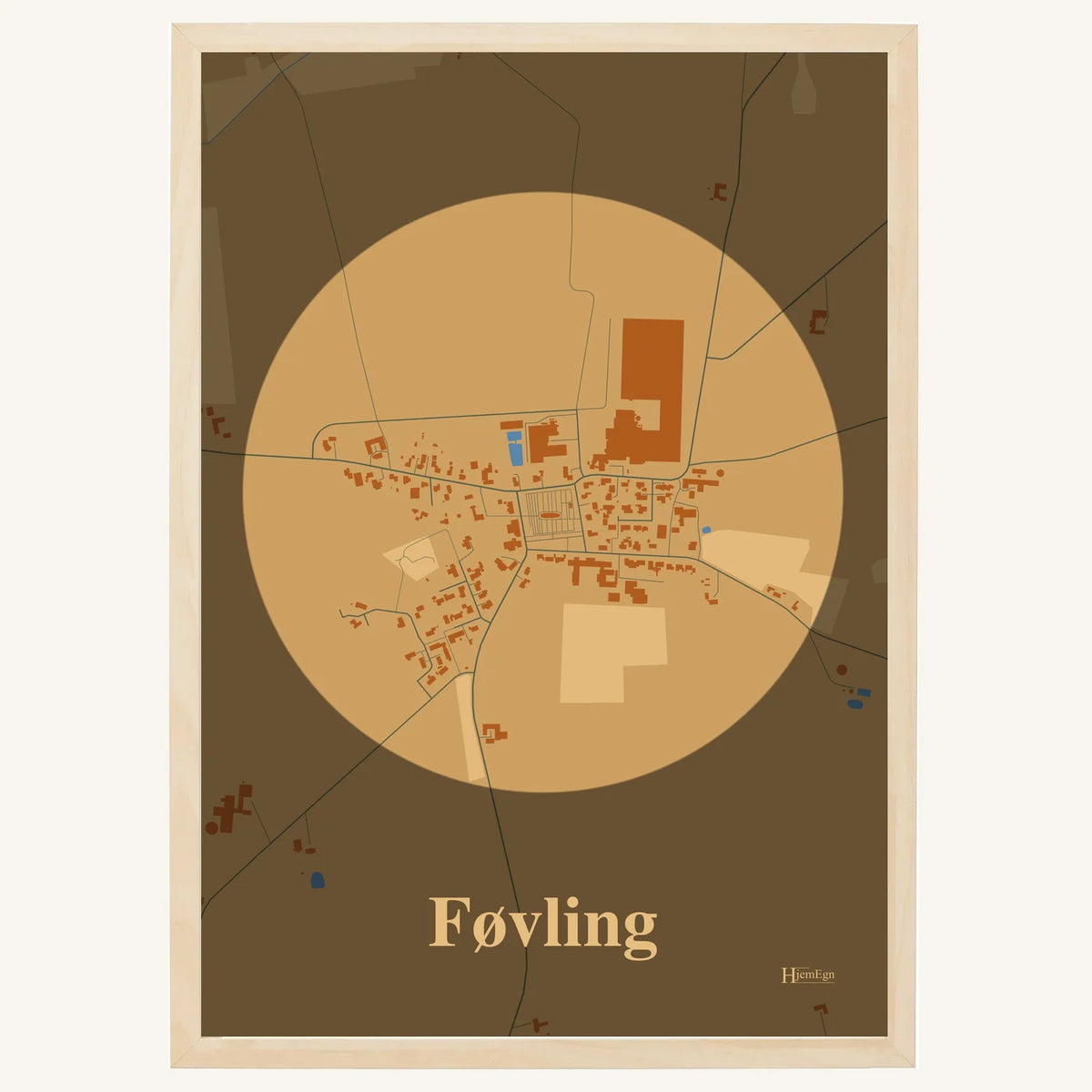 Føvling plakat – Centrum 2026 – Lys pastel brun