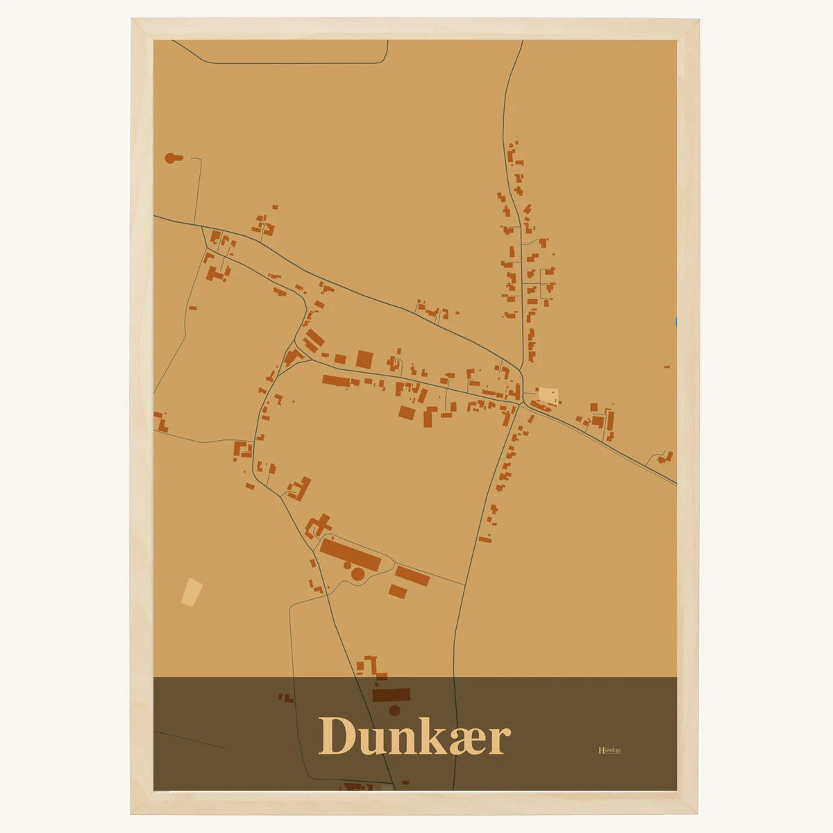 Dunkær plakat – Firkantet 2026 – Lys pastel brun