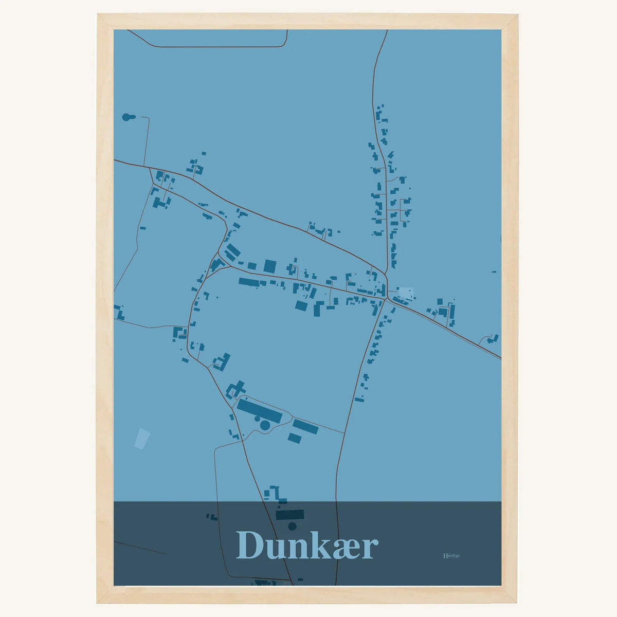 Dunkær plakat – Firkantet 2026 – Lys pastel blå