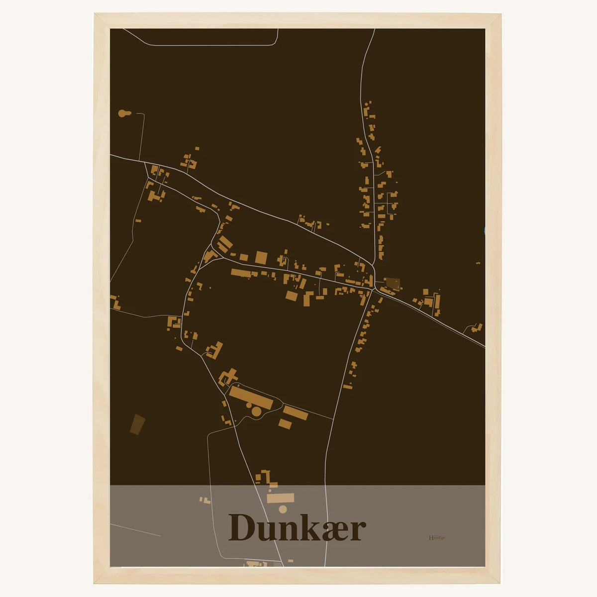 Dunkær plakat – Firkantet 2026 – Mørk brun