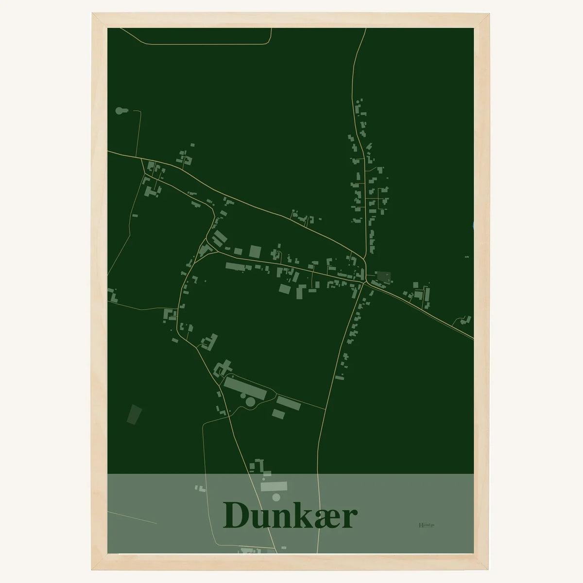 Dunkær plakat – Firkantet 2026 – Mørk grøn