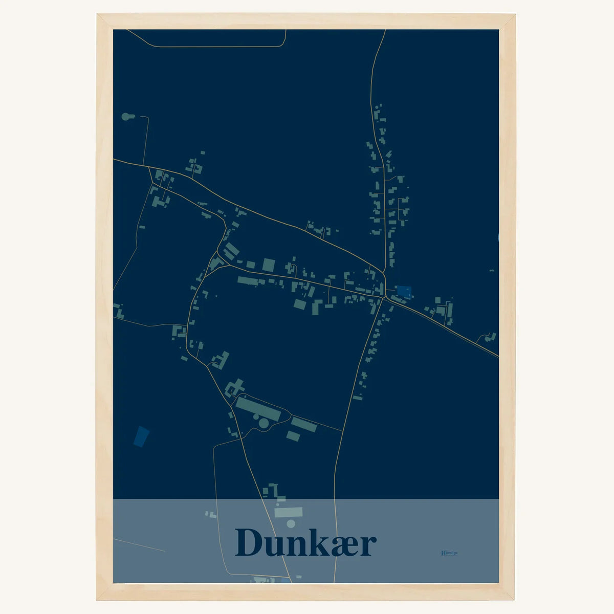 Dunkær plakat – Firkantet 2026 – Mørk blå
