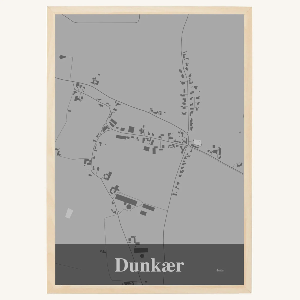 Dunkær plakat – Firkantet 2026 – Lys pastel grå