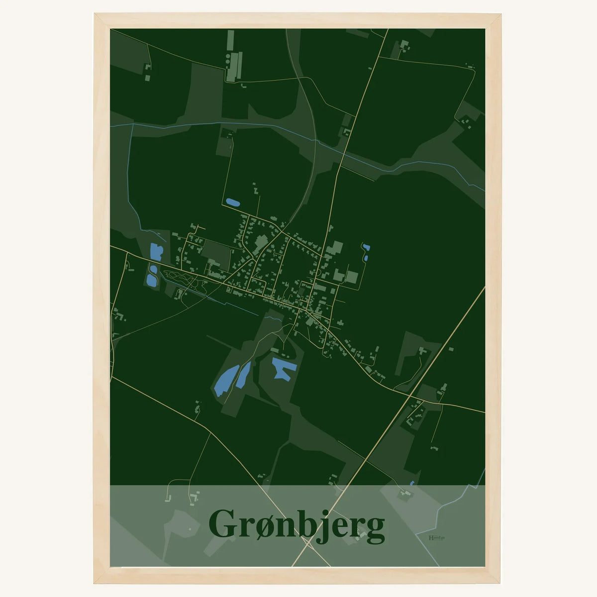 Grønbjerg plakat – Firkantet 2026 – Mørk grøn