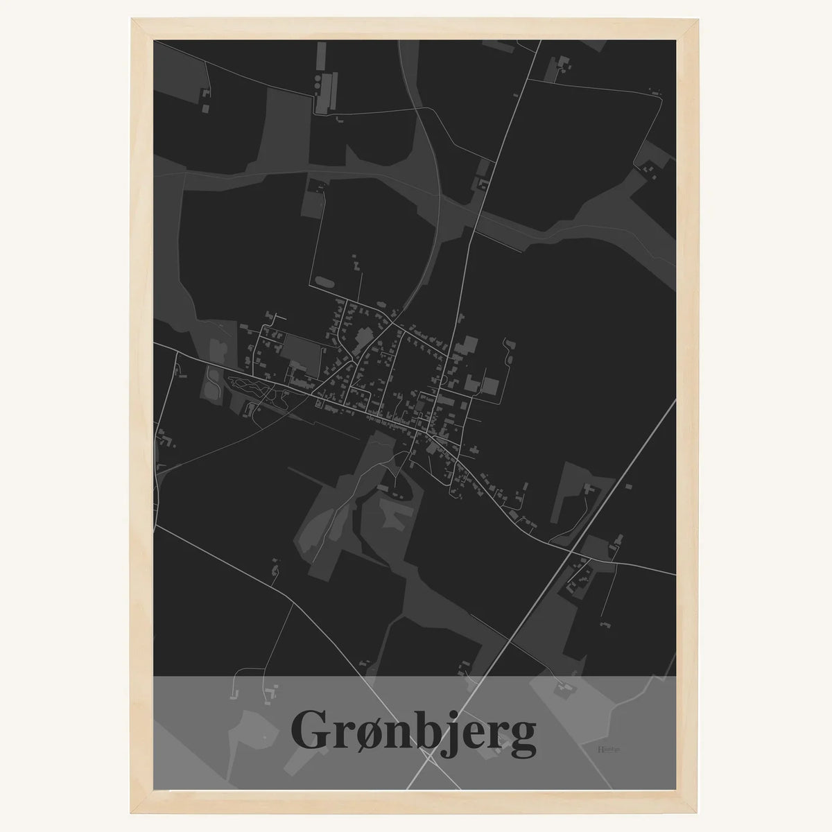 Grønbjerg plakat – Firkantet 2026 – Mørk grå